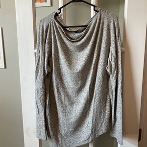 Stella & Dot grey ren slouchy knit top